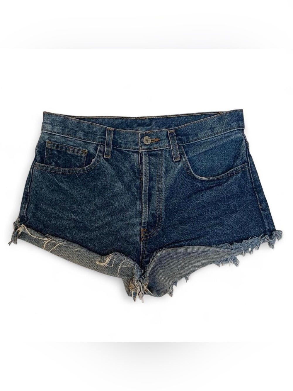 Brandy Melville John Gault High Waisted Cotton Denim Cutoff Jean Shorts Size M